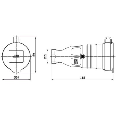 Mete Enerji 1x16a Uzatma Prizi-404010 - 2