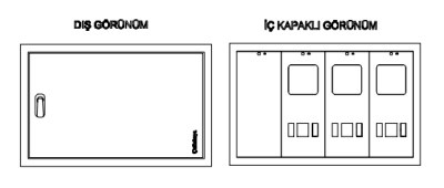 Çetinkaya / 2 Monophase Flush Mounted Counter Panel - 1