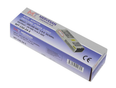 24V 6.25A 150w Metal Kasalı Mervesan AC-DC Slim Adaptör - 2