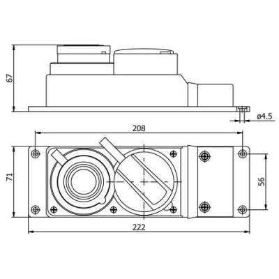 Mete Enerji 3x25a 1 Ad-1x16 1 Ad İkili GrupPriz-401050 - 2