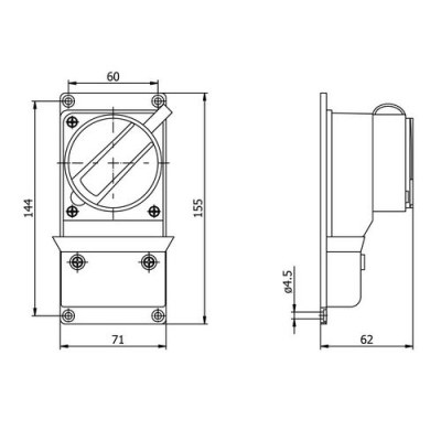 Mete Enerji 3x25a Duvar Prizi-401032 - 2