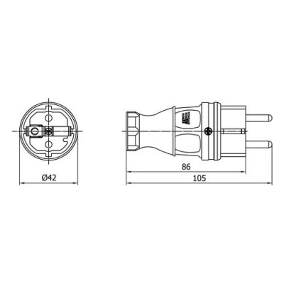 Mete Enerji 1x16a Düz FişUps-404002 - 2