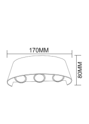 ACK Alüminyum Dekoratif 6W Duvar Aplik -AH07-07201- - 3