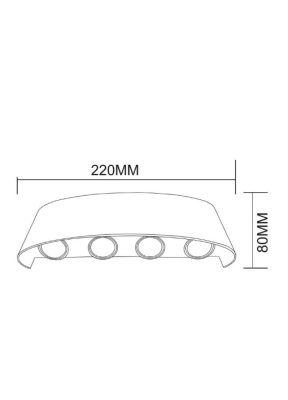 ACK Alüminyum Dekoratif 8W Duvar Aplik -AH07-07301- - 3