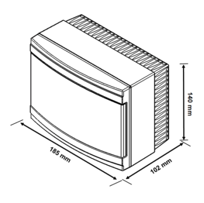 Borsan 6 Module Surface Mounted Fuse Box H F - 2