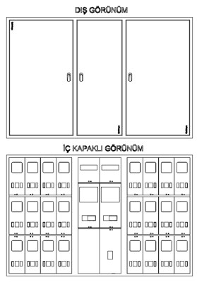 Çetinkaya 18 Single-Phase + 4 Three-Phase Flush Mounted Counter Panel - 1