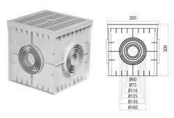 Çetinkaya/ 30x30x30 Thermoplastic Underground Junction with Cover and 6 Output - 1