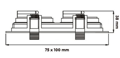 Jupiter 2x50W Beyaz Siyah Sıva Altı Entegre 2'li Hareketli Spot - 2