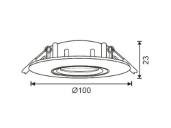 Jupiter Beyaz Sıva Altı Entegre Hareketli Spot 50W - 2