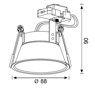 Jupiter Beyaz 5W Sıva Altı Entegre Sabit Spot - 2