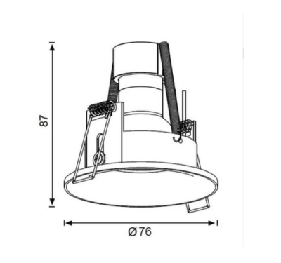 Jupiter Siyah 5W Sıva Altı Entegre Sabit Spot - 2