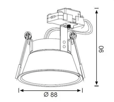 Jupiter Siyah 5W Sıva Altı Entegre Sabit Spot - 2