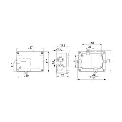 Mete Enerji / 110x150x70 THERMOPLASTIC JUNCTION's DEEP TRANSPARENT COVER - 2