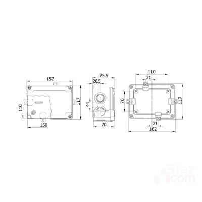 Mete Enerji / 110x150x70 THERMOPLASTIC JUNCTION's DEEP TRANSPARENT COVER - 2