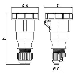 Mete Enerji 3x16a Ip67 Extension Socket with Screw Connection - 2