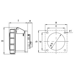 Mete Enerji 3x16a Ip67 Straight Machine Socket - 2