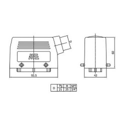  METE ENERJI 4/2x80/16A Multiple Extension Socket Set with Input from Side - 2