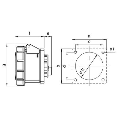 Mete Enerji 4x32a Ip67 Straight Machine Socket - 2