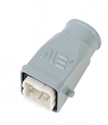 Mete Enerji 5x10A. Machine Plug (Without Connector) with Input from Behind 