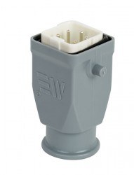 Mete Enerji 5x10A. Wide Mouthed Machine Plug (Without Connector) with Input from Behind 