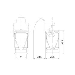 Mete Enerji 5x10A. Multi Metal Latched Extension Socket - 3