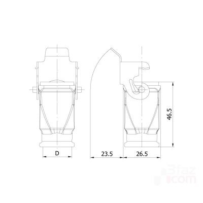 Mete Enerji 5x10A. Multi Metal Latched Extension Socket - 3