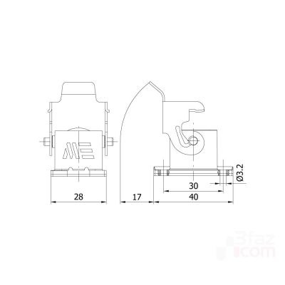 Mete Enerji 5x10A. Multi Metal Latched Machine Socket - 2