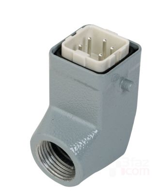 Mete Enerji 5x10A. Inclined Machine Plug (Without Connector) - 1