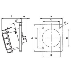 Mete Enerji 5x16a Ip67 Inclined Machine Socket - 2