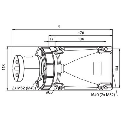 Mete Enerji 5x125a Ip67 Inclined Wall Plug - 2