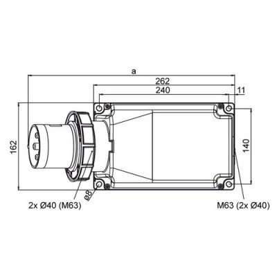 Mete Enerji 5x125a Ip67 Inclined Wall Plug - 2