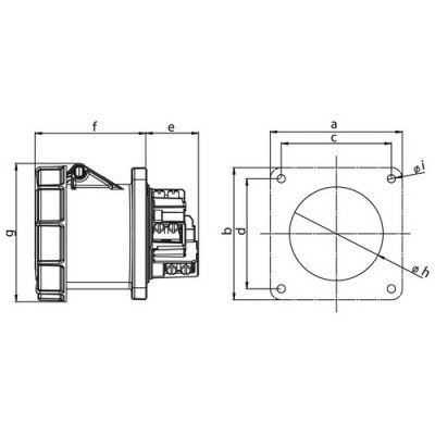 Mete Enerji 5x125a Ip67 Straight Machine Socket - 2