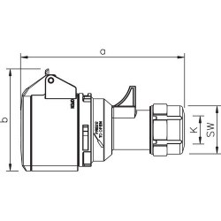 Mete Enerji 5x16a Ip44 Extension Socket with Screw Connection - 2