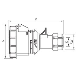 Mete Enerji 5x16a Ip67 Extension Socket with Screw Connection - 2