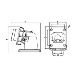 Mete Enerji 5x32a Ip67 Inclined Machine Plug - 2