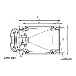 Mete Enerji 5x63a Ip67 Inclined Wall Plug - 2