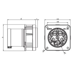 Mete Enerji 5x63a Ip44 Straight Machine Plug - 2