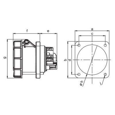 Mete Enerji 5x63a Ip67 Straight Machine Socket - 2