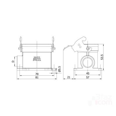  METE ENERJI 6x16a Multiple Wall Socket Metal Latched without Connector - 2