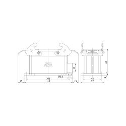  METE ENERJI 6x35a Multiple Wall Socket Metal Latched without Connector 