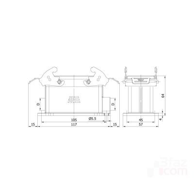  METE ENERJI 6x35a Multiple Wall Socket With Double Input And Metal Latched - 2