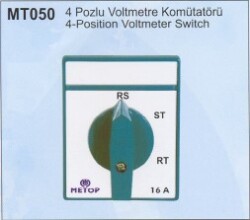 Metop-16a Voltmeter Switch 1x16A 4Poz - 1