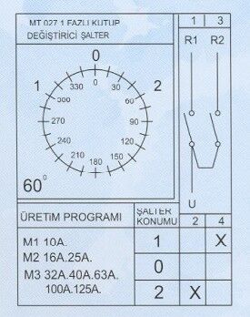 Metop-25a Pole Changer 1x25A Pako Switch - 2