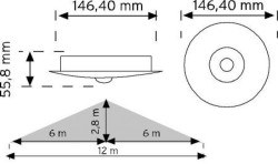 NADE - 10466- 360° CEILING TYPE MOTION SENSOR UNDERPLASTER - 2