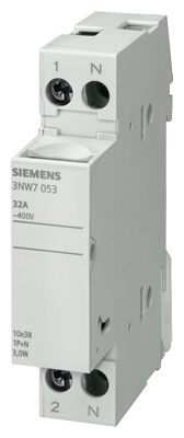 Siemens SENTRON 10x38 mm Sigorta Yuvası 1P+N 32A 690V AC - 3NW7053 - 1