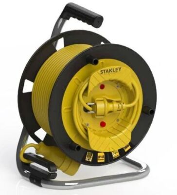 Stanley Profesyonel Kompakt ST-G Serisi IP20 1 Soketli 50 + 2 Metre Makaralı Kablo - SXECFP9QBXE - 1